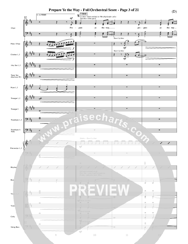Prepare Ye The Way Conductor's Score (Michael W. Smith)