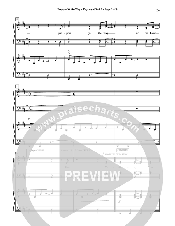 Prepare Ye The Way Piano/Vocal Pack (Michael W. Smith)