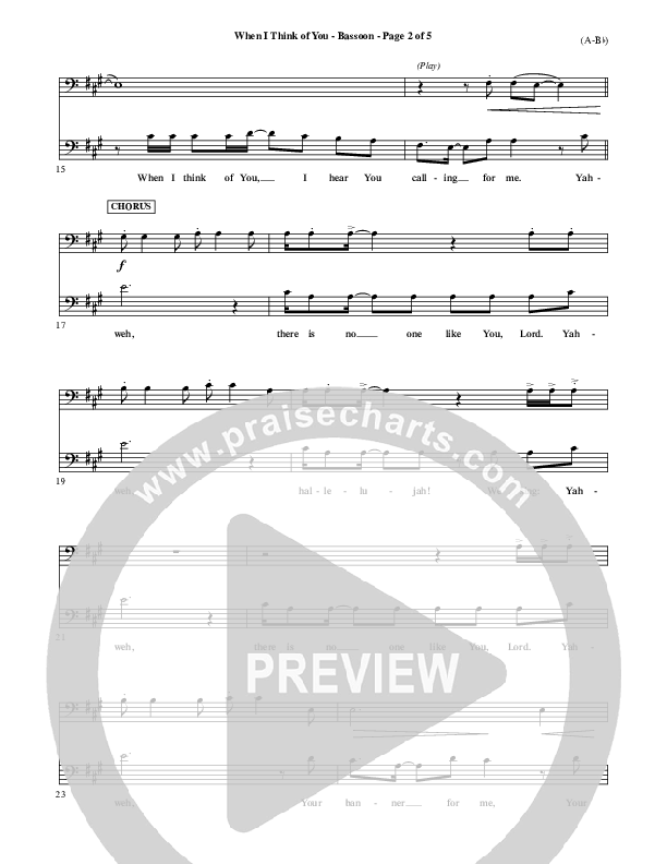 When I Think Of You Bassoon (Michael W. Smith)