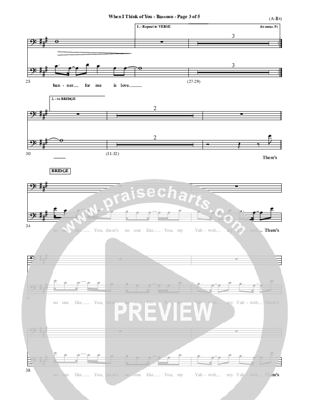 When I Think Of You Bassoon (Michael W. Smith)