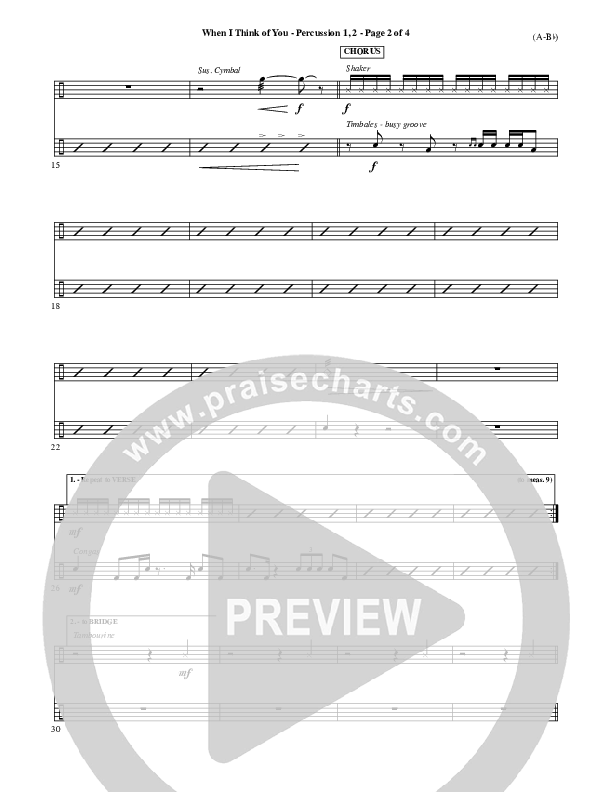 When I Think Of You Percussion 1/2 (Michael W. Smith)