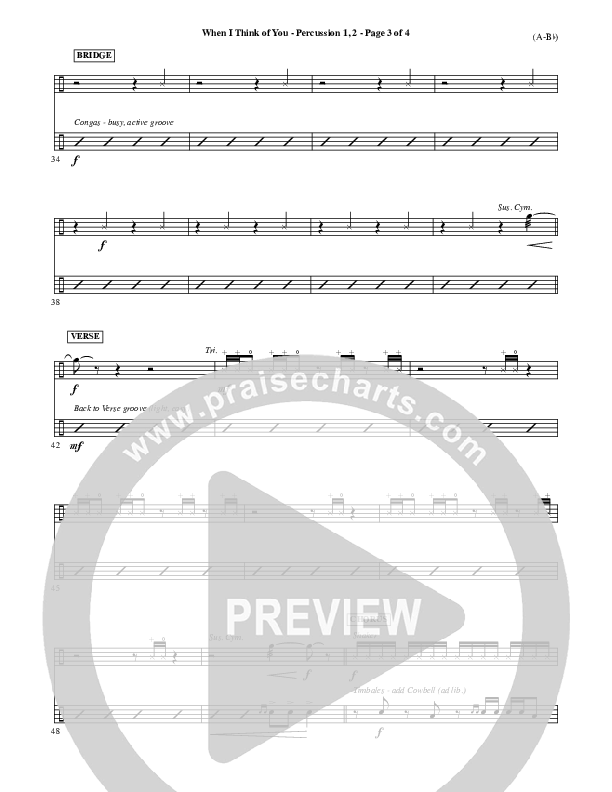 When I Think Of You Percussion 1/2 (Michael W. Smith)