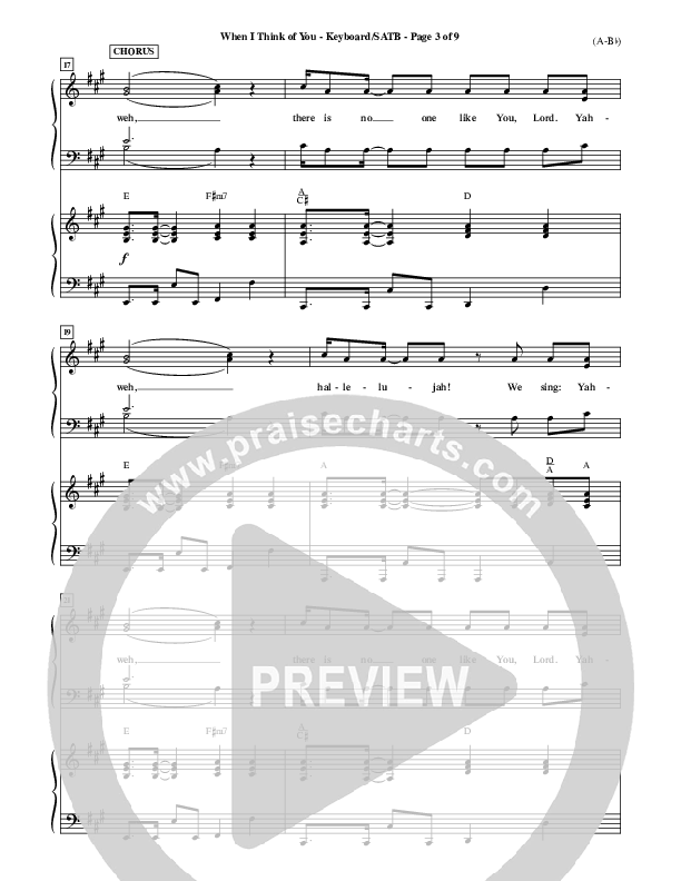 When I Think Of You Piano/Vocal Pack (Michael W. Smith)