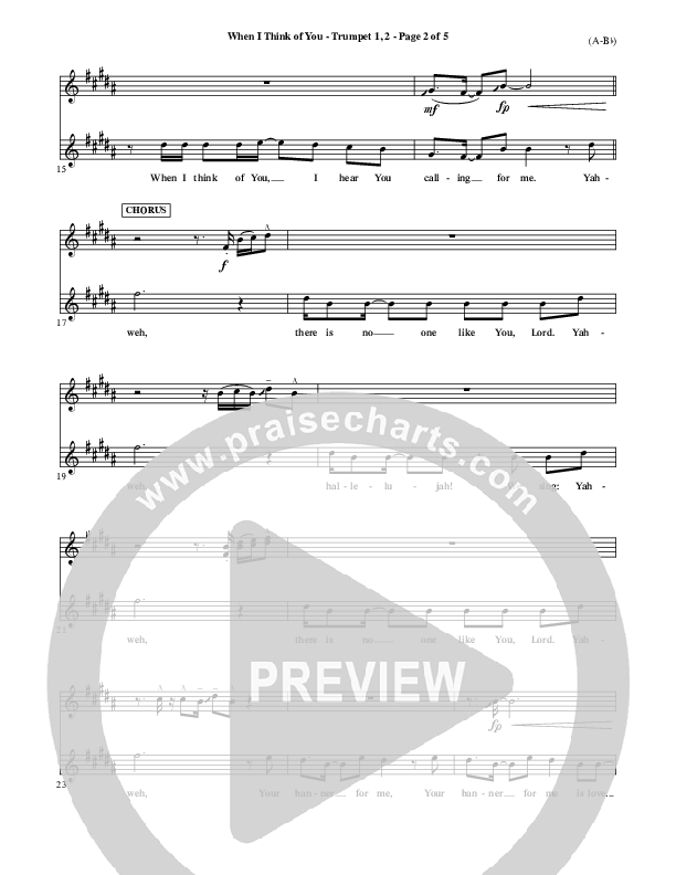 When I Think Of You Trumpet 1,2 (Michael W. Smith)