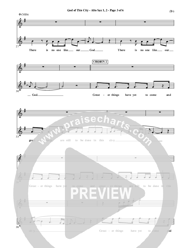 God Of This City Alto Sax 1/2 (Passion)