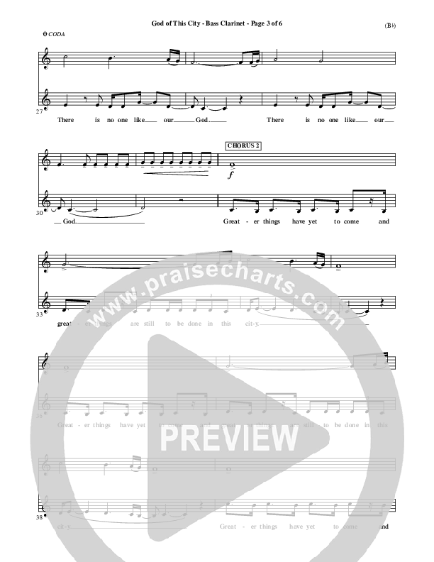 God Of This City Bass Clarinet (Passion)