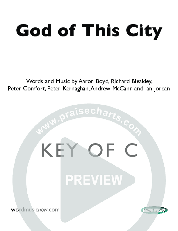 God Of This City Cover Sheet (Passion)