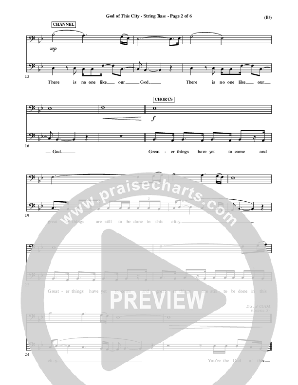 God Of This City Double Bass (Passion)