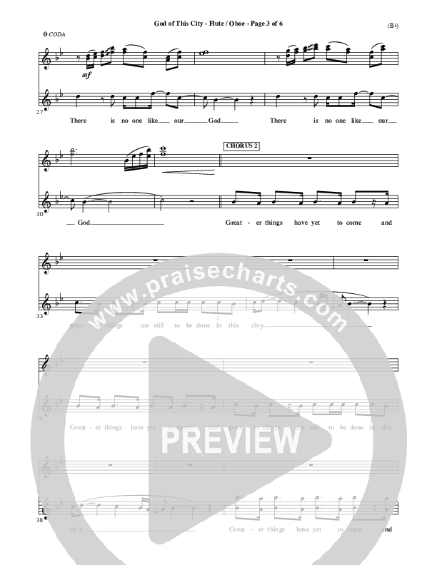 God Of This City Flute/Oboe (Passion)