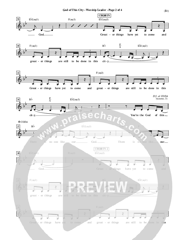 God Of This City Lead Sheet (Passion)