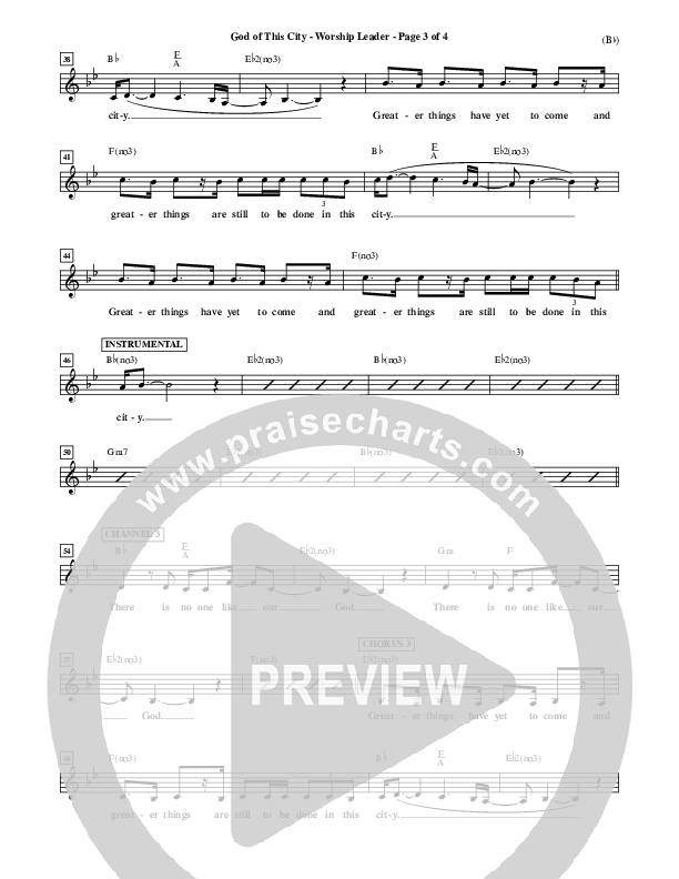 God Of This City Lead Sheet (Passion)