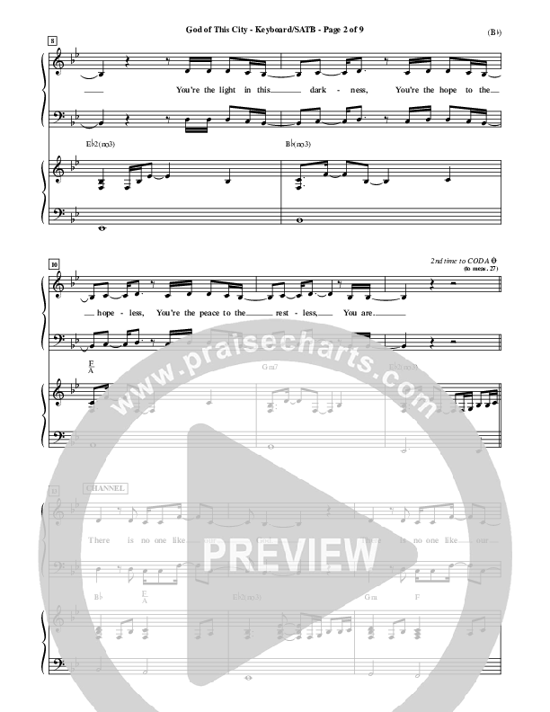 God Of This City Piano/Vocal (SATB) (Passion)