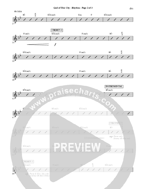 God Of This City Rhythm Chart (Passion)