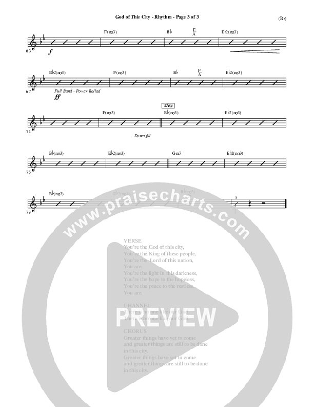 God Of This City Rhythm Chart (Passion)
