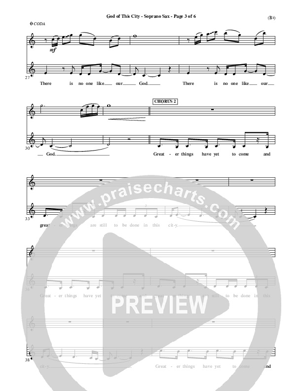 God Of This City Soprano Sax (Passion)