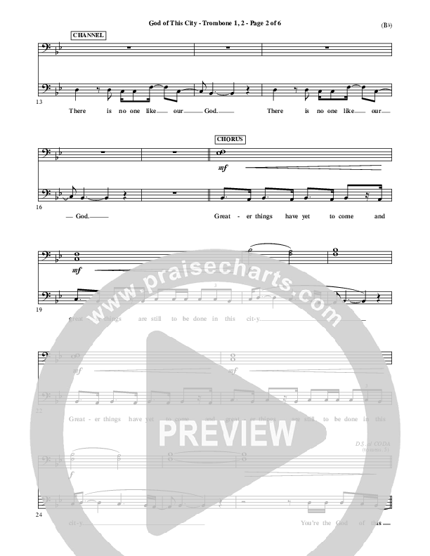 God Of This City Trombone 1/2 (Passion)