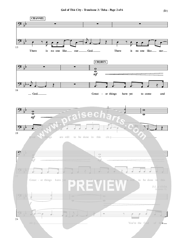 God Of This City Trombone 3/Tuba (Passion)