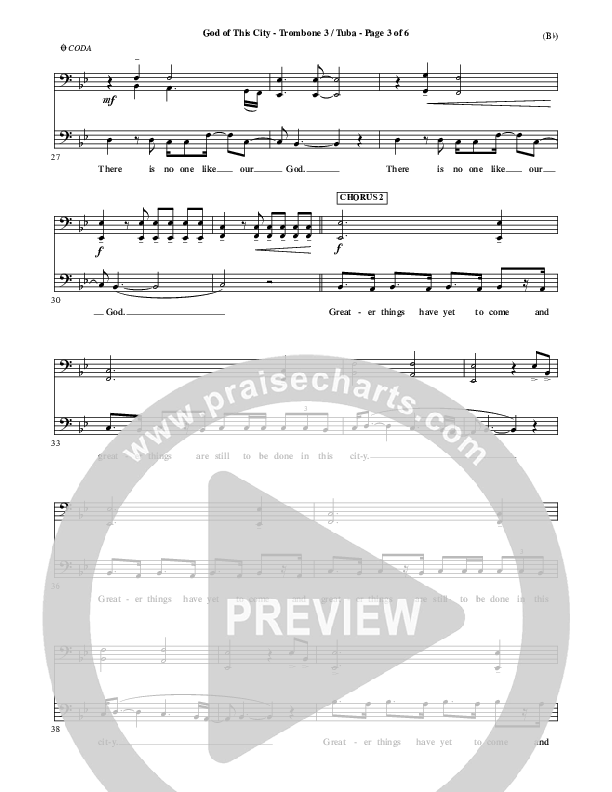 God Of This City Trombone 3/Tuba (Passion)