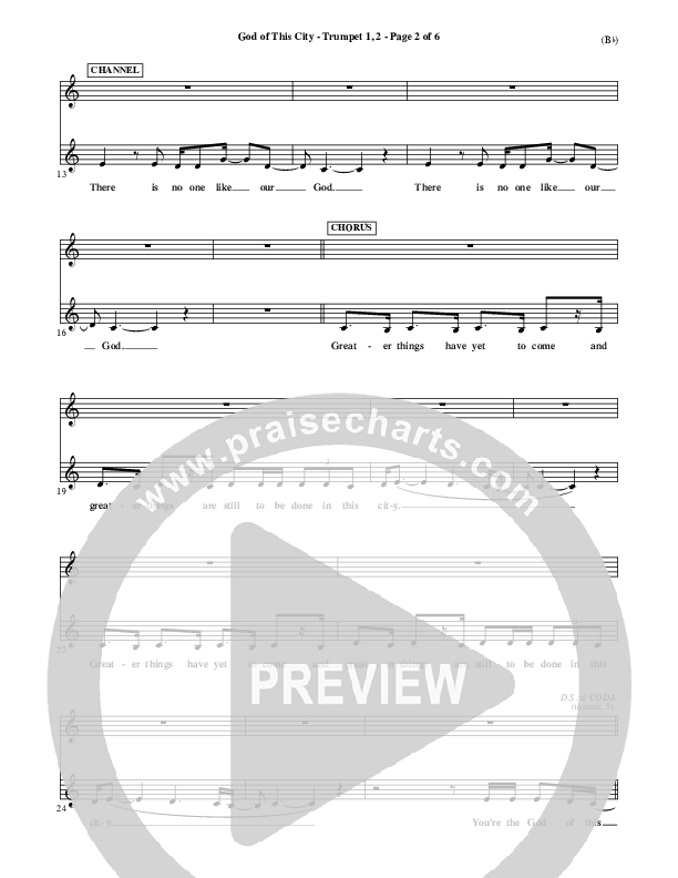 God Of This City Trumpet 1,2 (Passion)