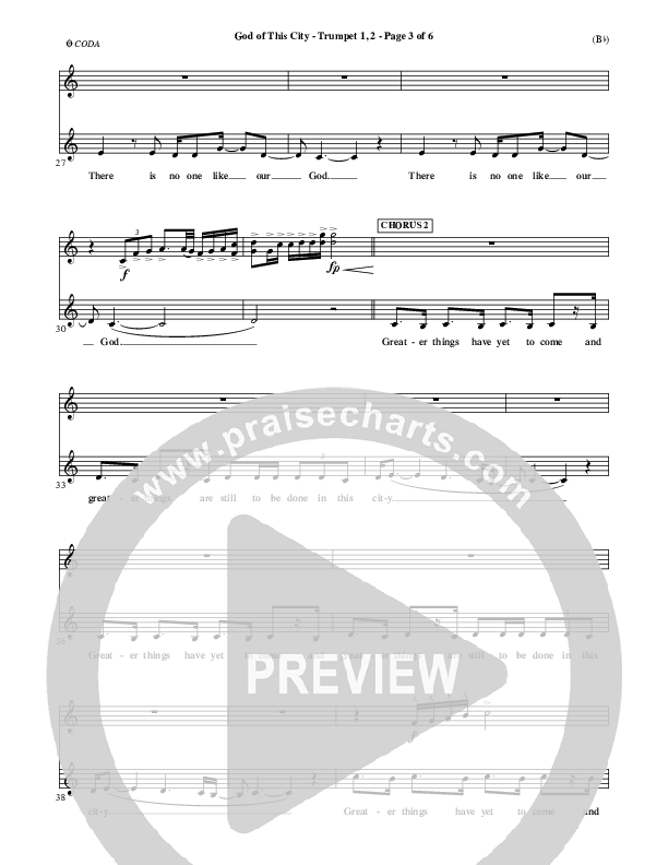 God Of This City Trumpet 1,2 (Passion)