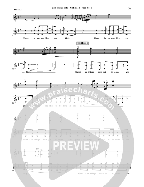 God Of This City Violin 1/2 (Passion)