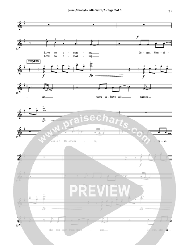 Jesus Messiah Alto Sax (Chris Tomlin)