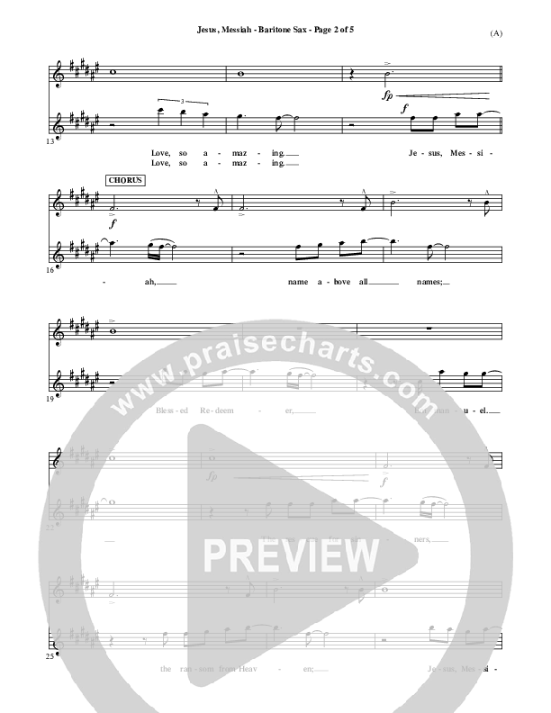 Jesus Messiah Bari Sax (Chris Tomlin)