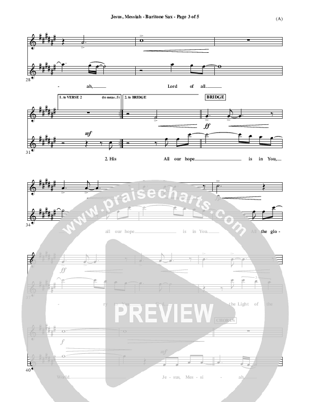 Jesus Messiah Bari Sax (Chris Tomlin)