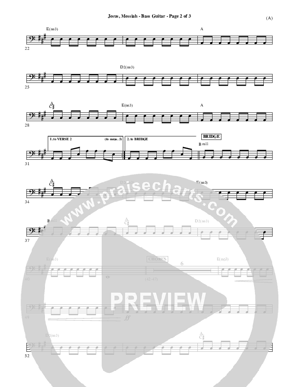 Jesus Messiah Bass Guitar (Chris Tomlin)