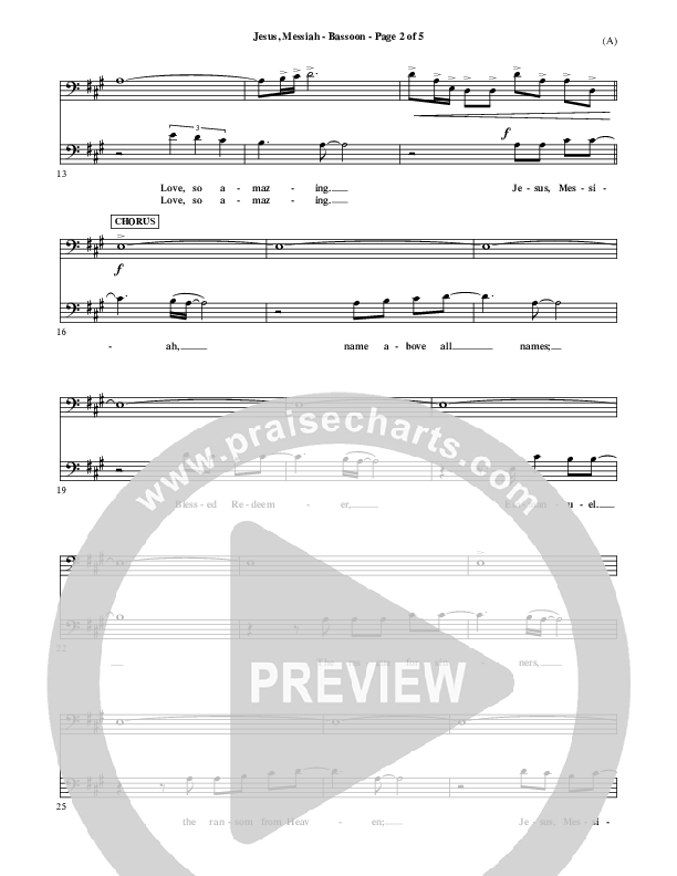 Jesus Messiah Bassoon (Chris Tomlin)