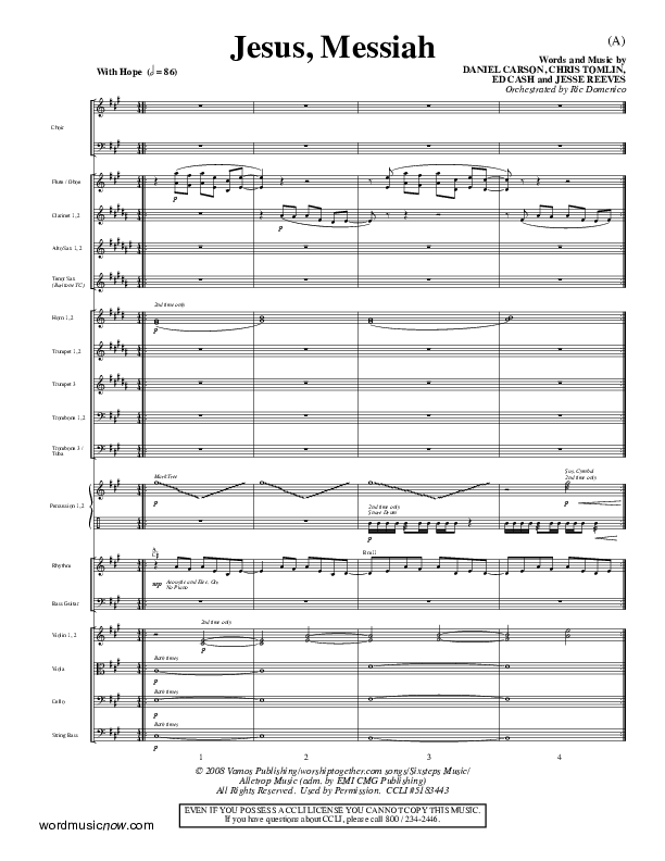 Jesus Messiah Orchestration (Chris Tomlin)