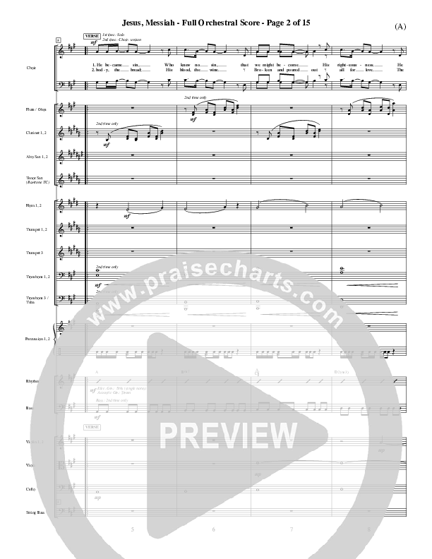 Jesus Messiah Conductor's Score (Chris Tomlin)