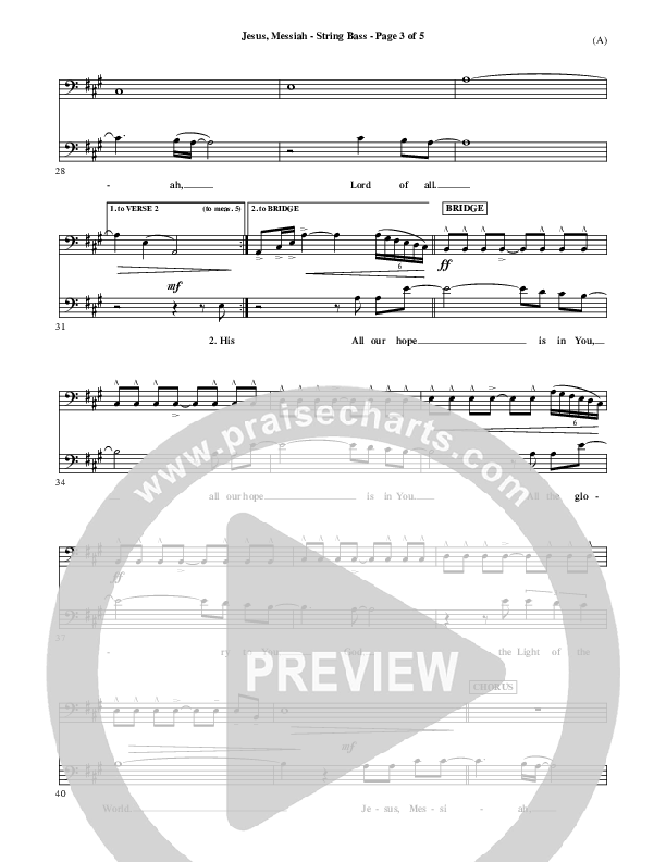 Jesus Messiah Double Bass (Chris Tomlin)