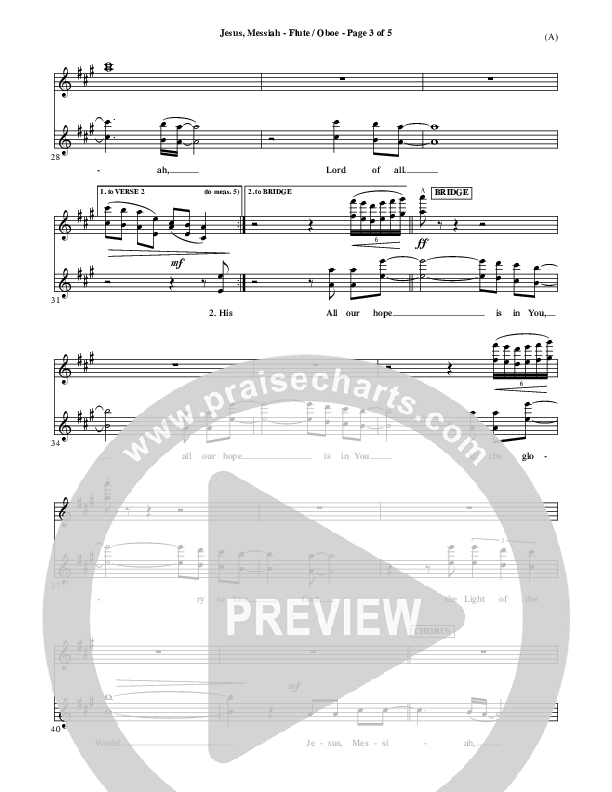 Jesus Messiah Flute/Oboe (Chris Tomlin)