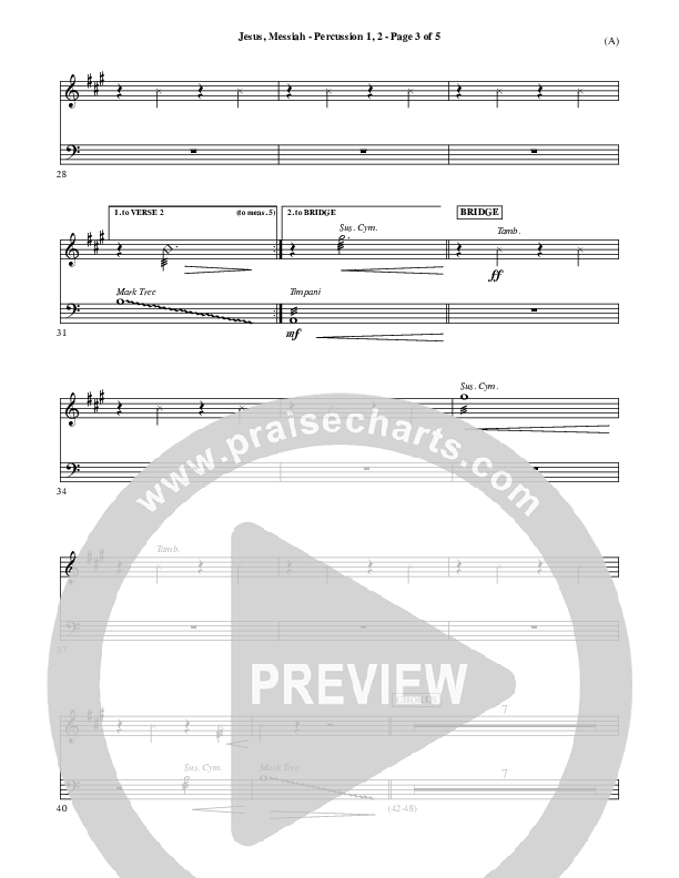 Jesus Messiah Percussion 1/2 (Chris Tomlin)