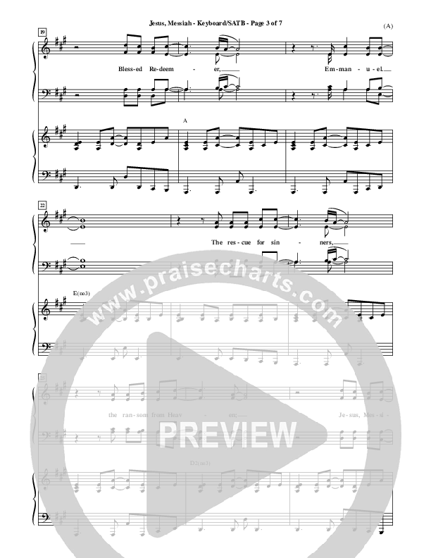 Jesus Messiah Piano/Vocal Pack (Chris Tomlin)