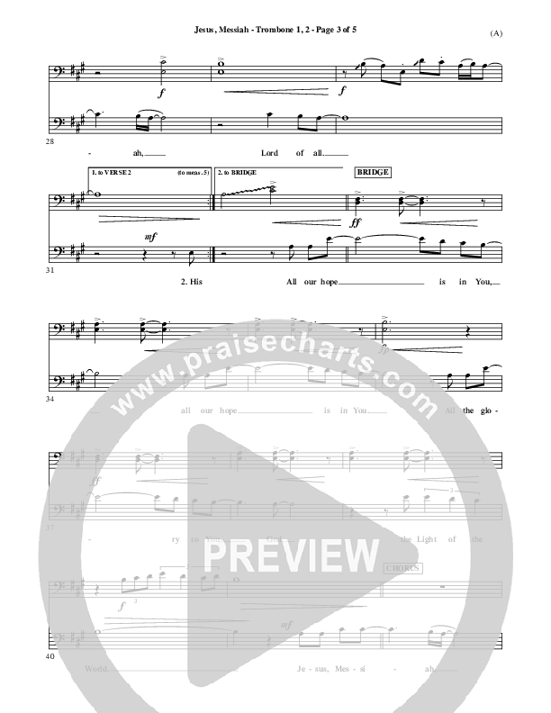 Jesus Messiah Trombone 1/2 (Chris Tomlin)