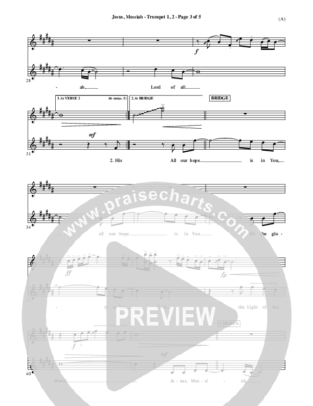 Jesus Messiah Trumpet 1,2 (Chris Tomlin)