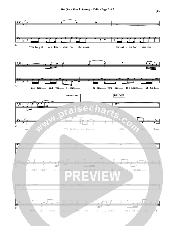 You Gave Your Life Away Cello (Kathryn Scott)