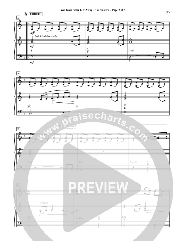 You Gave Your Life Away Synth (Kathryn Scott)