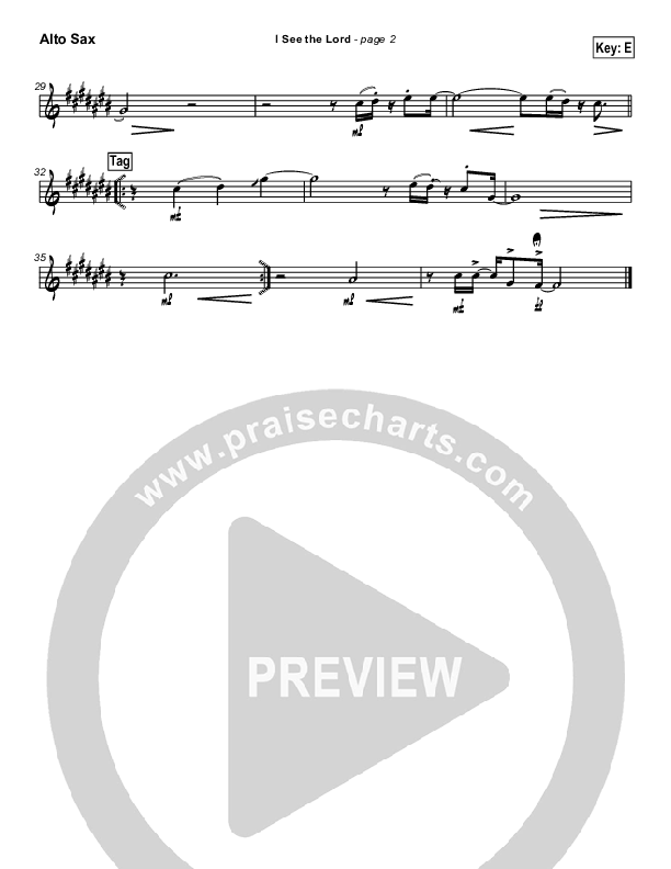 I See The Lord Alto Sax (Paul Baloche)