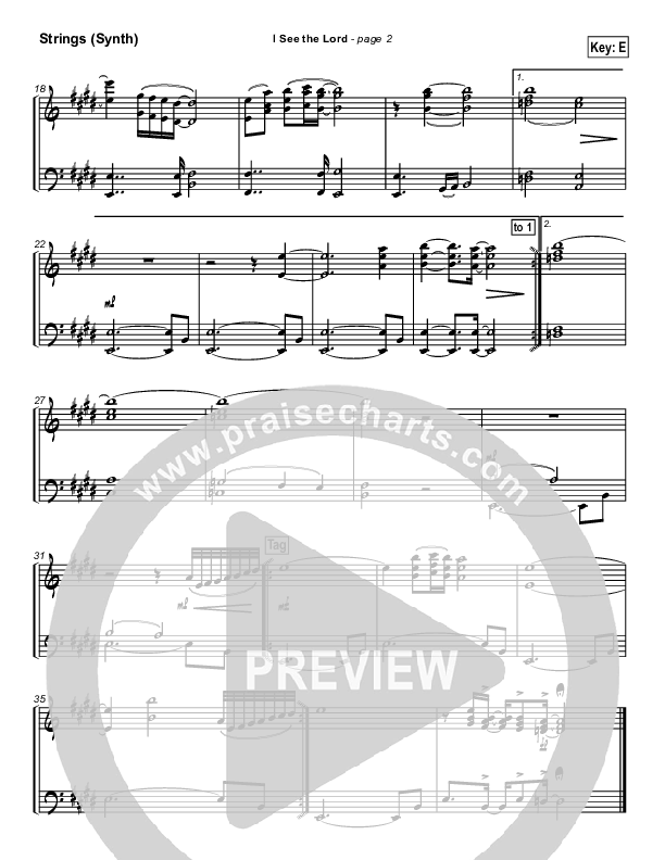 I See The Lord Synth Strings (Paul Baloche)