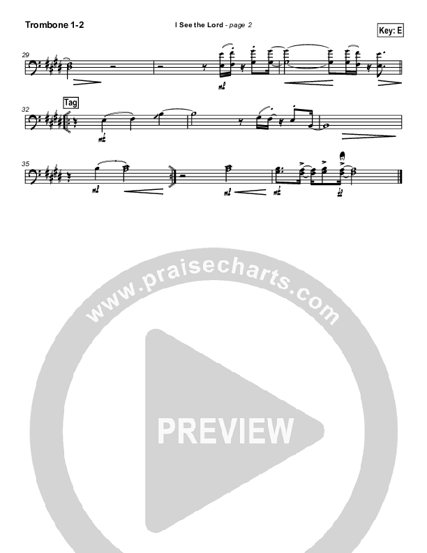 I See The Lord Trombone 1/2 (Paul Baloche)