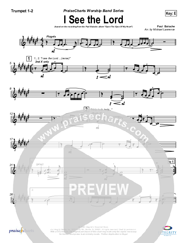 I See The Lord Trumpet 1,2 (Paul Baloche)