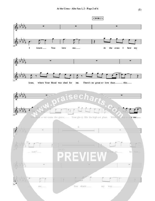 At The Cross Alto Sax 1/2 (Reuben Morgan)