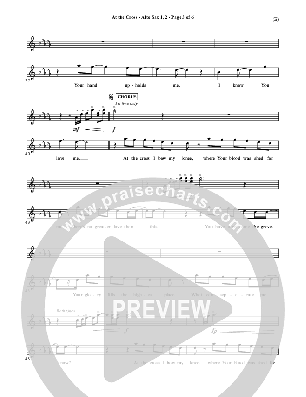 At The Cross Alto Sax 1/2 (Reuben Morgan)