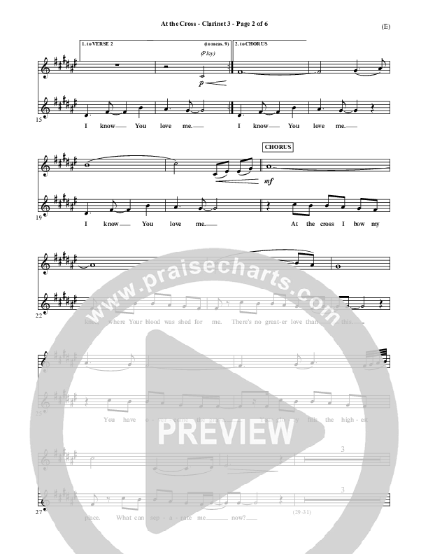 At The Cross Clarinet 3 (Reuben Morgan)