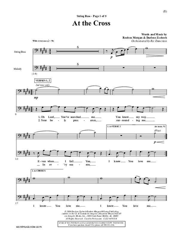 At The Cross Double Bass (Reuben Morgan)