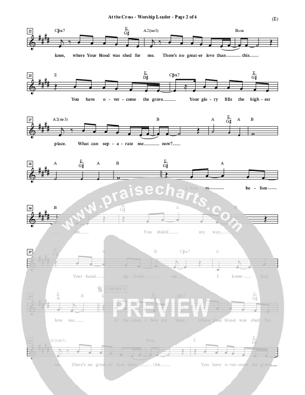 At The Cross Lead Sheet (Reuben Morgan)