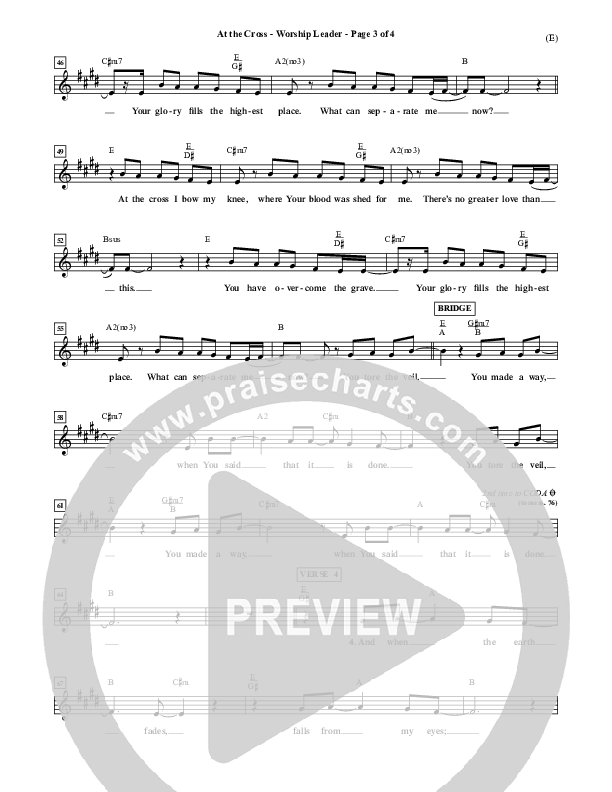 At The Cross Lead Sheet (Reuben Morgan)